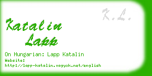 katalin lapp business card